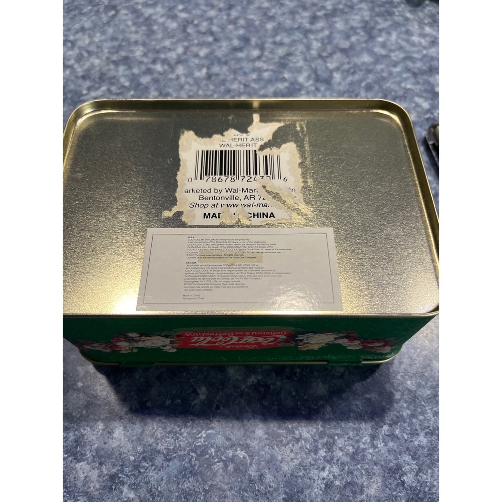 Vintage 2000 Coca-Cola Green Victorian Style Collectible Hinged Tin 6x4x3 - Picture 5 of 9